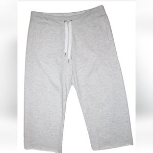 Calvin Klein Womens Performance Active Fleece Cropped Gray Joggers Plus 2XL NWT